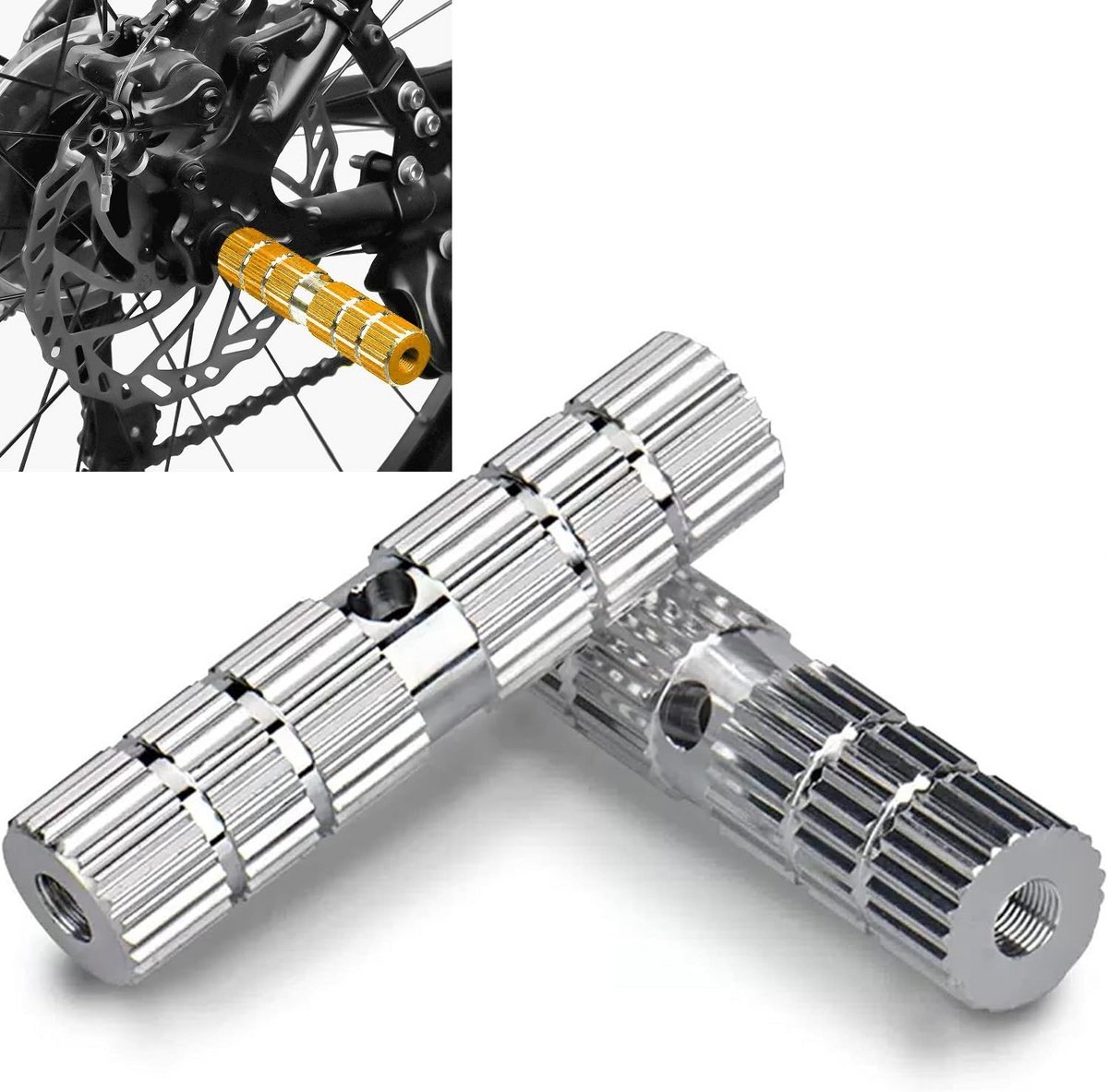 Aluminium Fiets Voetsteunen Achter - Antislip Stuntpinnen voor Mountainbike en BMX