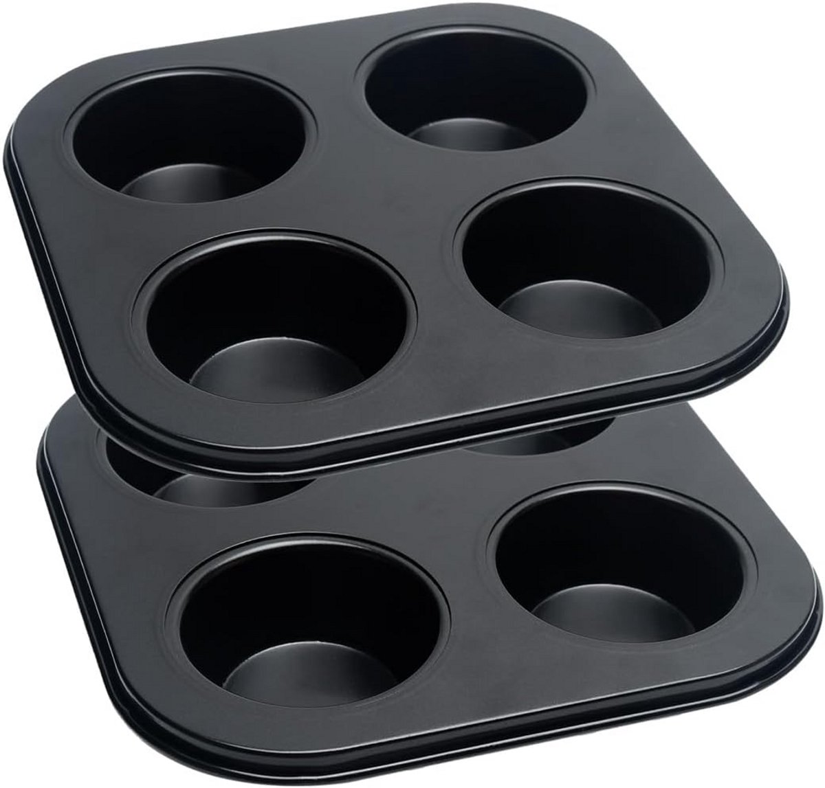 Bakvorm Muffins 4 Grote Cups - Non-Stick Kleine Cakevorm voor Oven en Airfryer