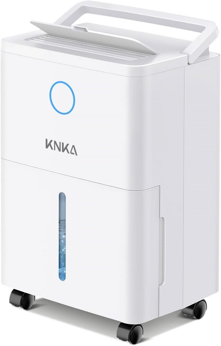 Krachtige Elektrische Luchtontvochtiger 9L/dag - Stil & Mobiel voor Woonkamer, Slaapkamer, Kelder tot 45m²