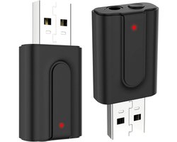 Bluetooth Audio Adapter 5.0 Zender Ontvanger | 2-in-1 USB Dongle voor Auto en HIFI Stereo