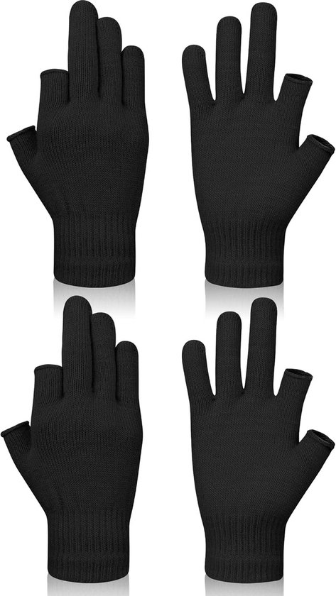 Winddichte Handschoenen Met Klep Faderr Winterhandschoenen - Winddichte Vingerloze Wanten Met Klep (Maat L) Winterhandschoenen Skiën Fietsen
