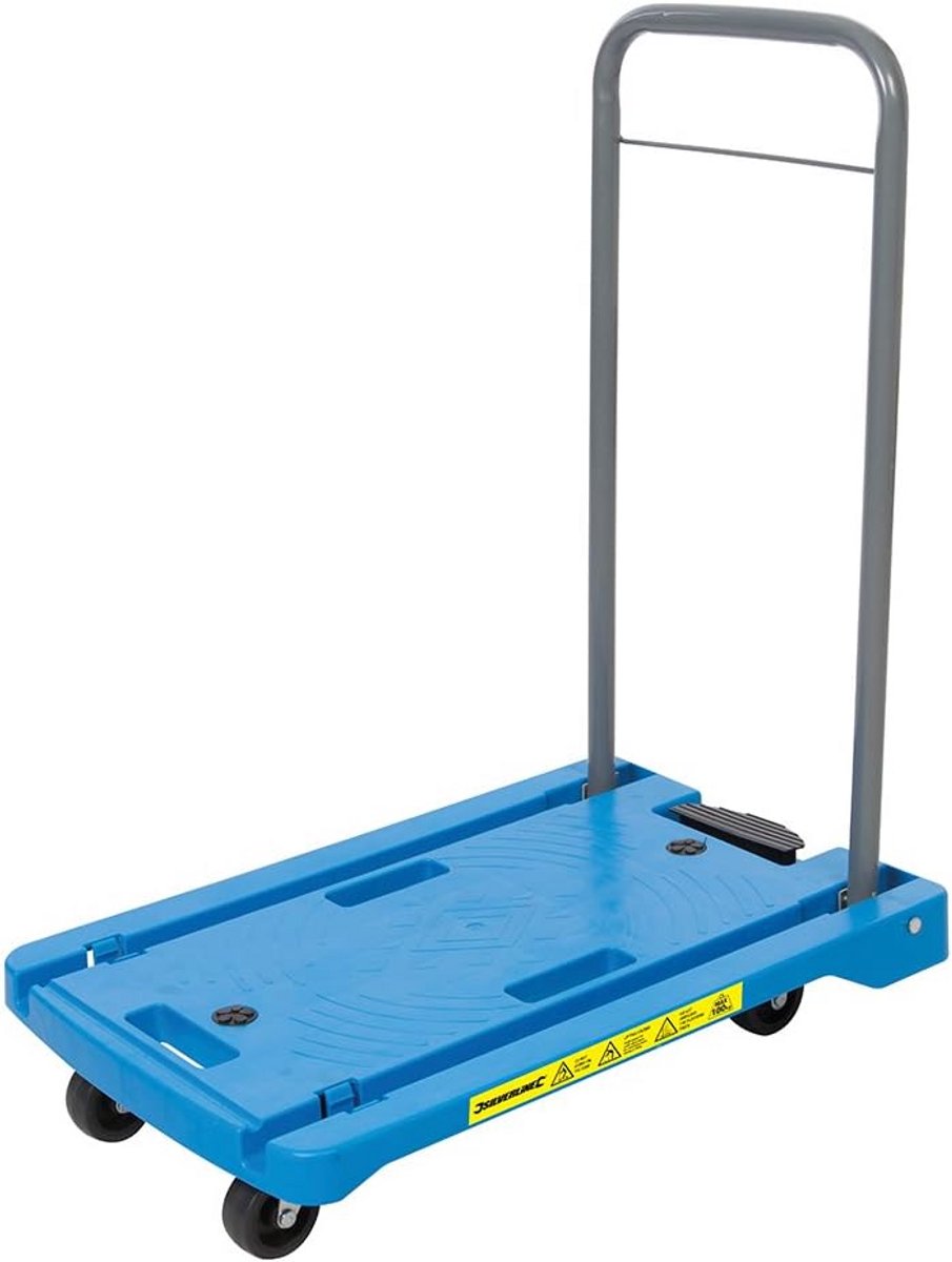 Robuuste Platformwagen met Polypropyleen Laadvlak - Blauw
