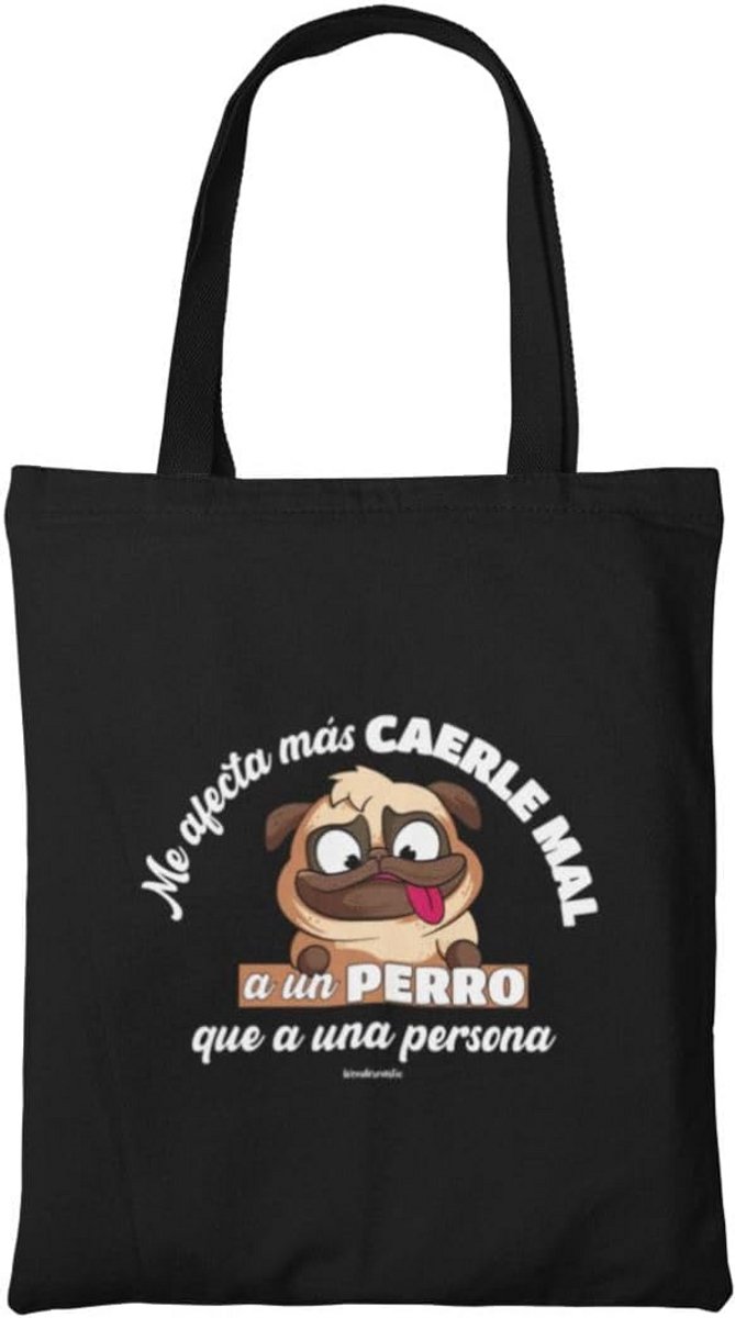 Multifunctionele Tote Bag met Grappige Spreuken, Linnen Stof, 34x39 cm