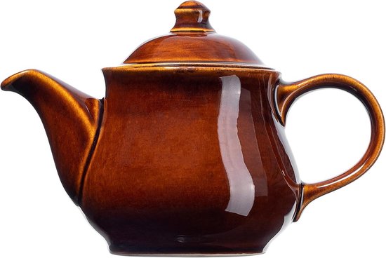 KADAX Ceramic Tea Kettle, Country House Style Heat Retaining Tea Kettle, Dishwasher Safe Jug Made of High-Quality Ceramic, Teapot for Home or Office (with Warmer