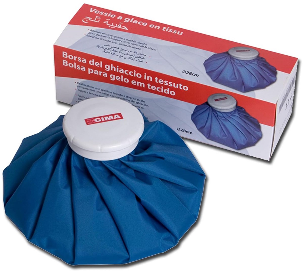 Grote IJstas met Bovenkap Diameter 28 cm Lichtblauw