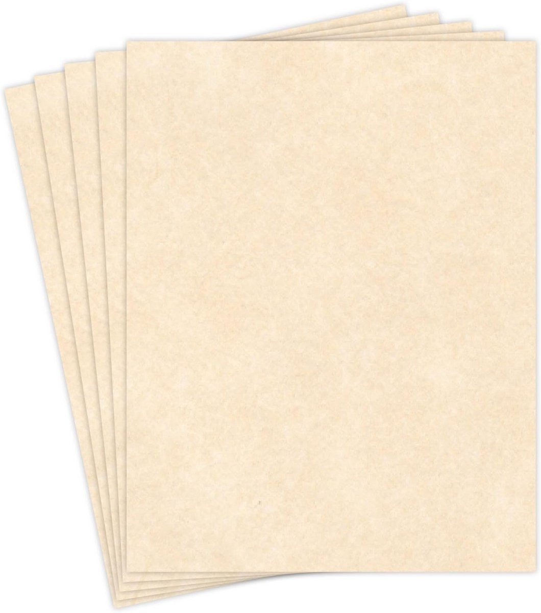 Briefpapier Perkament Gerecycled Papier 21,59 x 27,94 cm 50 Vellen