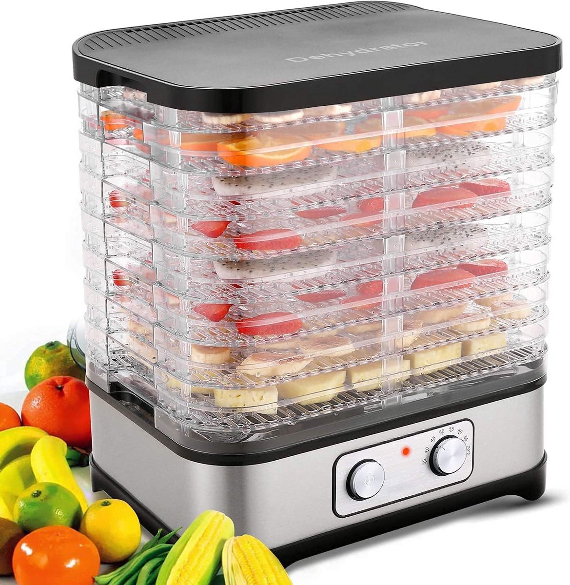 Voedseldroger met Temperatuurregeling en 8 Niveaus