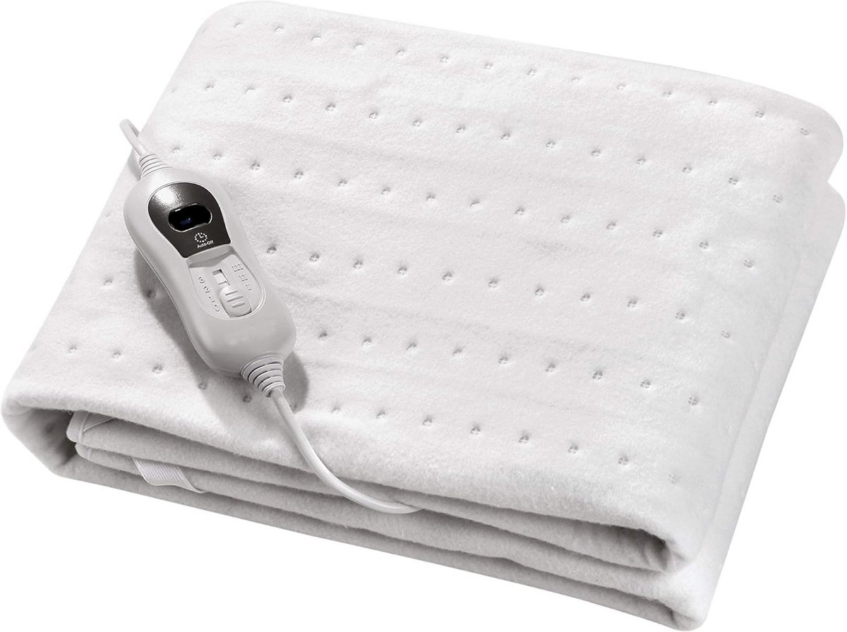 Elektrische Bedverwarmer voor Twee Personen, 120 W, Wit, Automatische Uitschakeling