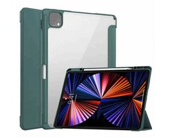 imoshion Tablet Hoes - Geschikt voor Apple iPad Pro 12.9 (2022) / Pro 12.9 (2021) / Pro 12.9 (2020) / Pro 12.9 (2018) - Trifold Hardcase Bookcase - Groen