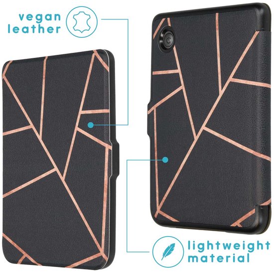 Hoesje geschikt voor Kobo Clara 2E E-reader - iMoshion Slim Hard Case Bookcase - Ook geschikt voor Tolino Shine 4 - Black Graphic van Hoesje  — afbeelding 5