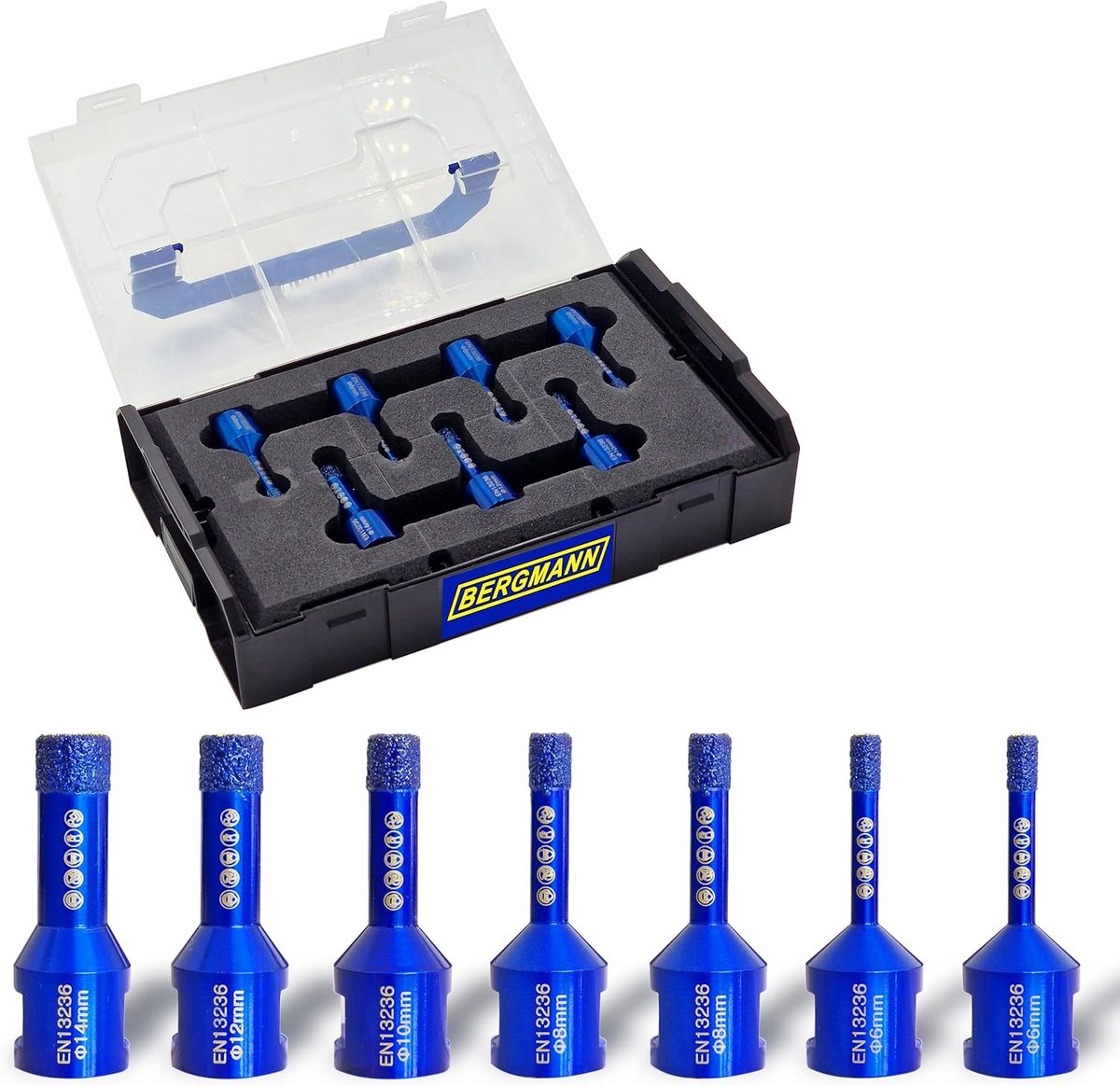 Diamant Tegelboor Set 7-Delig voor Tegels, Keramiek, Porselein en Graniet - Inclusief L-Boxx