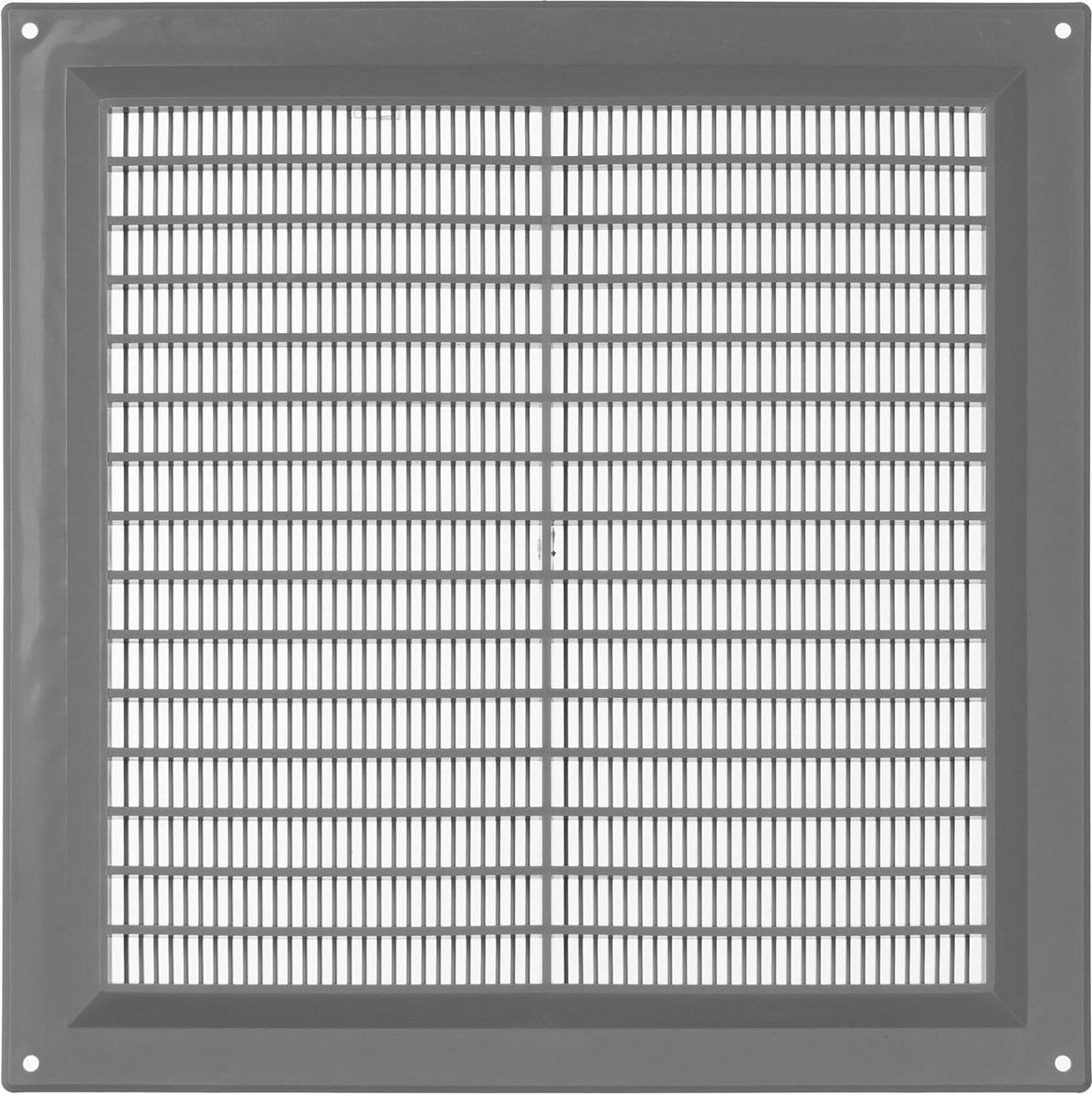 Ventilatierooster 250x250mm Grijs voor Toevoer en Afvoer Lucht