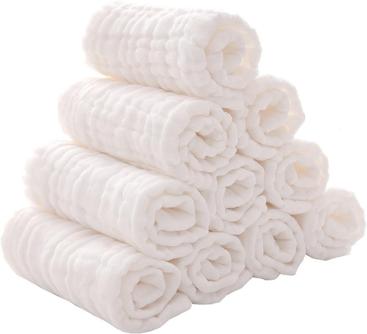 Zachte Hydrofiele Luiers - 6 Laags Absorberende Wasdoekjes voor Babygezicht en Huid