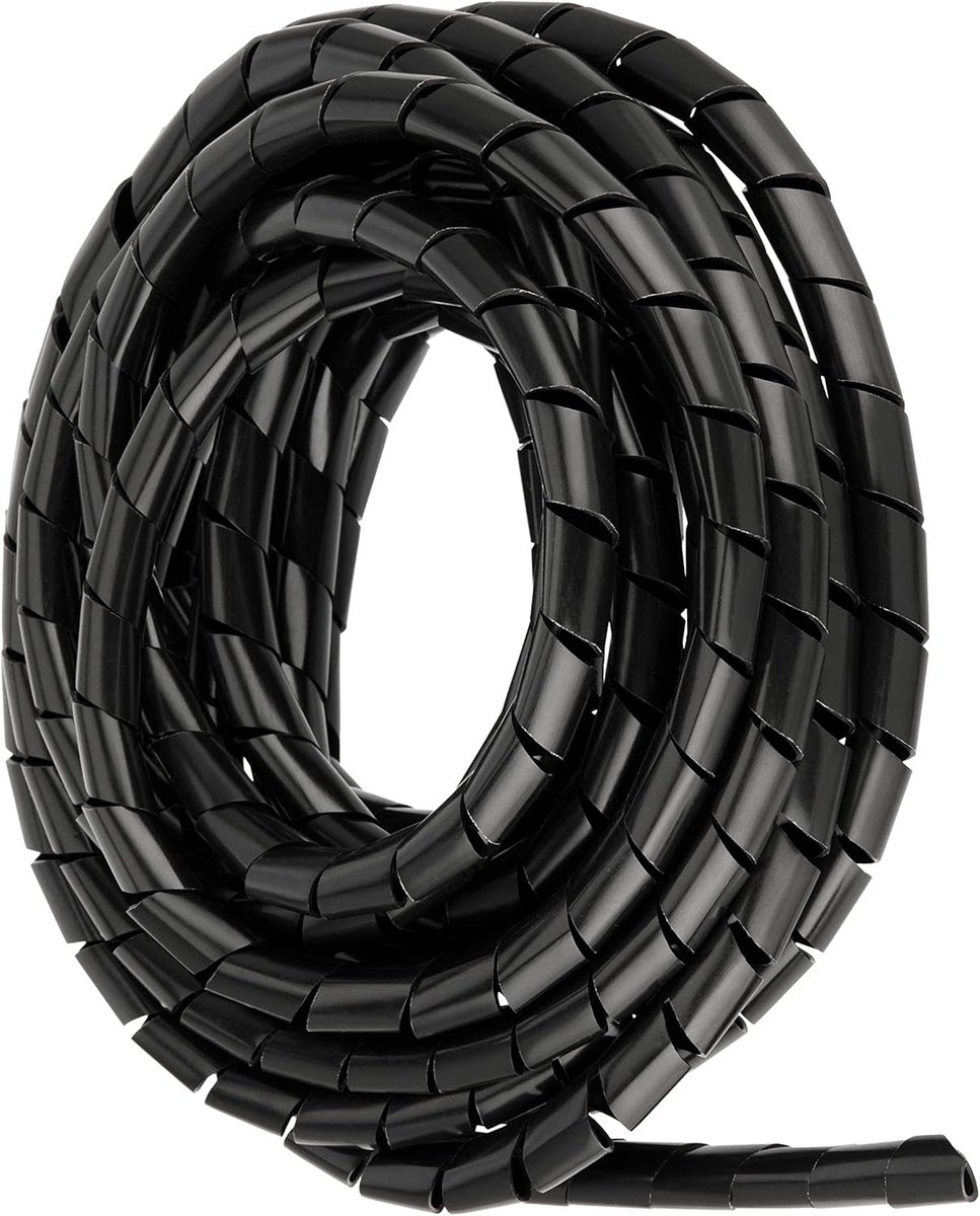 Spiraalslang 12 mm x 5 m - Zwart
