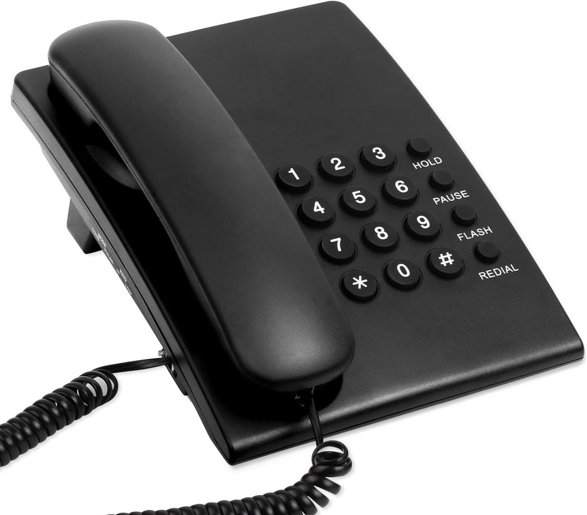 Vaste Telefoon voor Thuis en Kantoor - Eenvoudig te Bedienen Desktop Telefoon (Zwart)