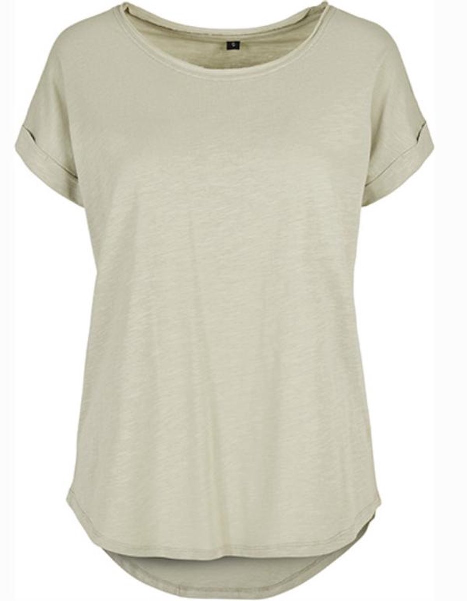 Build Your Brand - Lang Slub Dames T-Shirt maat 3XL
