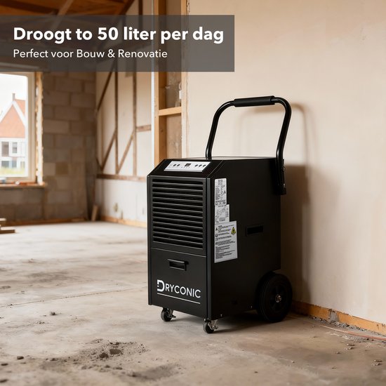 Robuuste WDH-500AH bouwdroger met metalen frame en een ontvochtigingscapaciteit tot 50 liter/dag | Ontvochtigers & bouwdrogers | AG - Uw specialist voor laaggeprijsde airconditioningapparatuur - ontvochtigers luchtzuiveraars luchtbevochtigers
