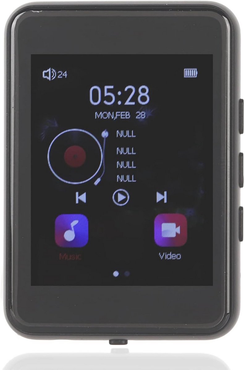 Draagbare MP3 Speler met Bluetooth en 2.4 inch Touchscreen - Muziekspeler tot 128GB