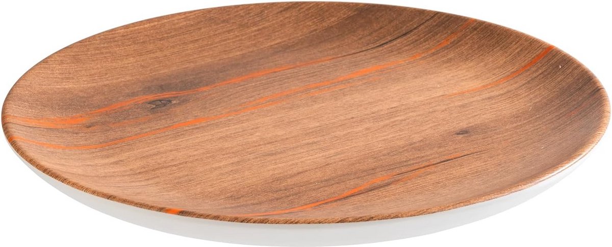 Ronde Houten Serveerplateau 26cm - Rustieke Look