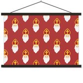 Affiche scolaire - Décoration Sinterklaas - Saint - Enfants - 120x80 cm - Lattes noires