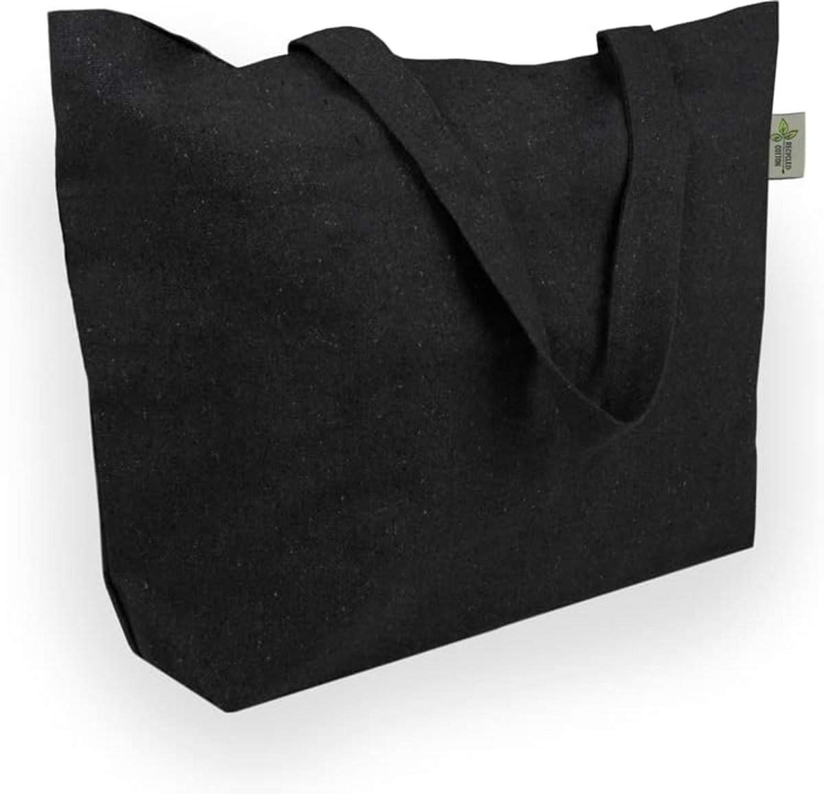 Extra Grote Shopper Tas van Gerecycled Katoen - Robuuste Tote Bag met Lange Handvatten