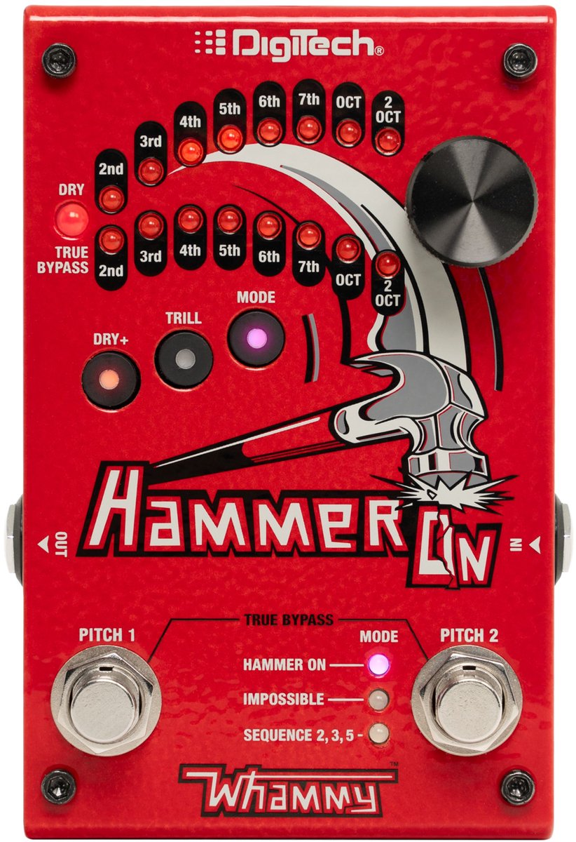 Digitech HammerOn - Polyfonisch pitch shifter pedaal - Rood