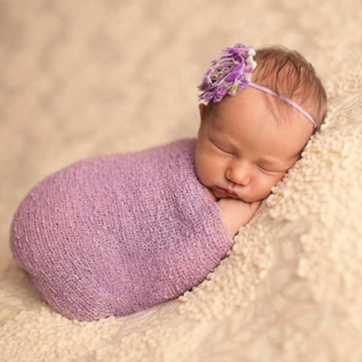 Lange Ribbelwrap voor Fotografie Pasgeborenen en Baby's