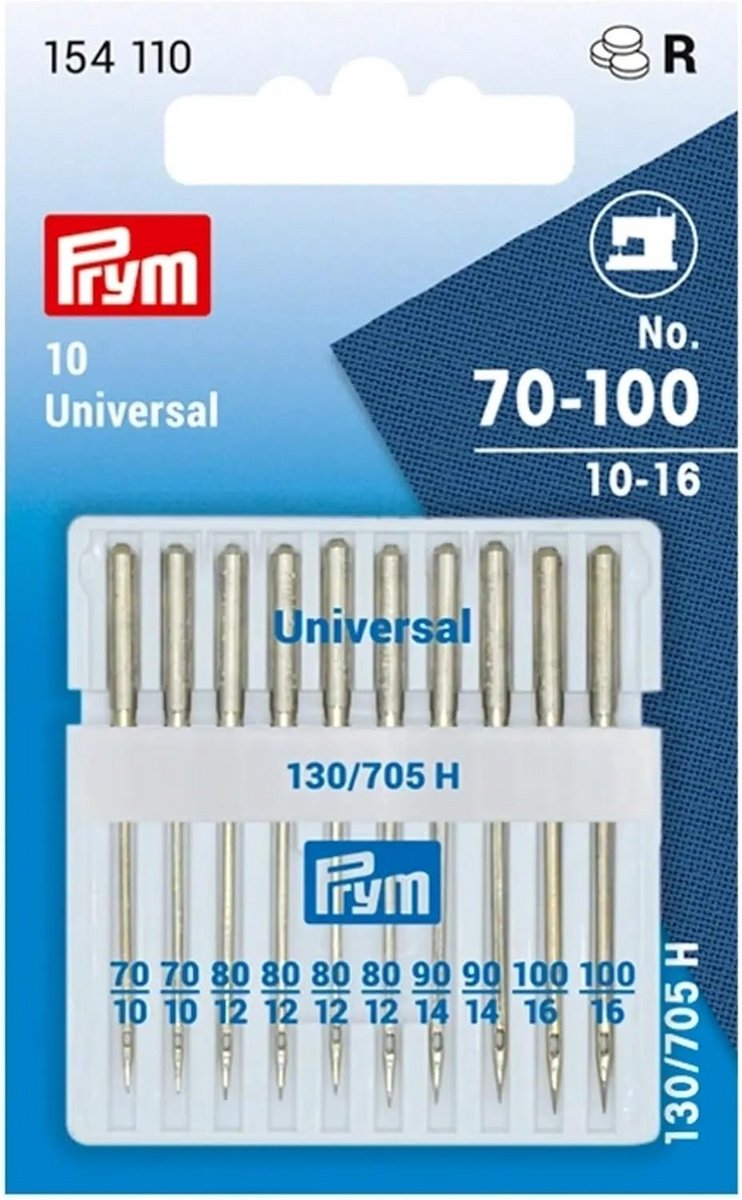10x Universele Naaimachine Naalden Set Standaard 70/10 - Geschikt voor Stof en Textiel