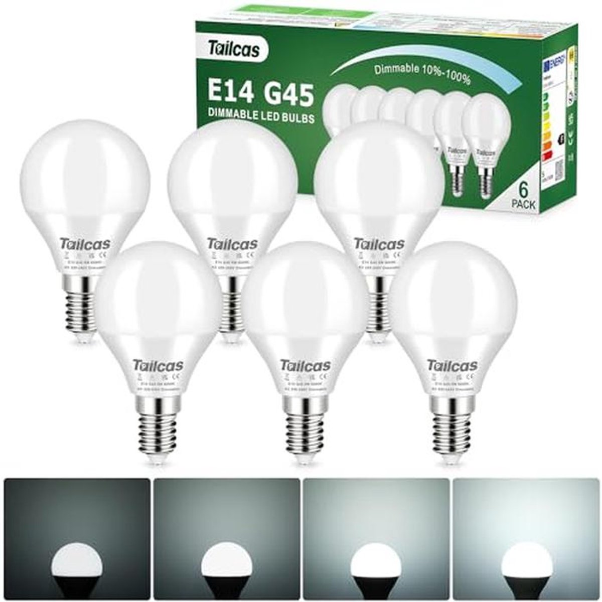 Dimbare E14 LED G45 Lamp 6000K - Energiezuinige Verlichting voor Jouw Thuis