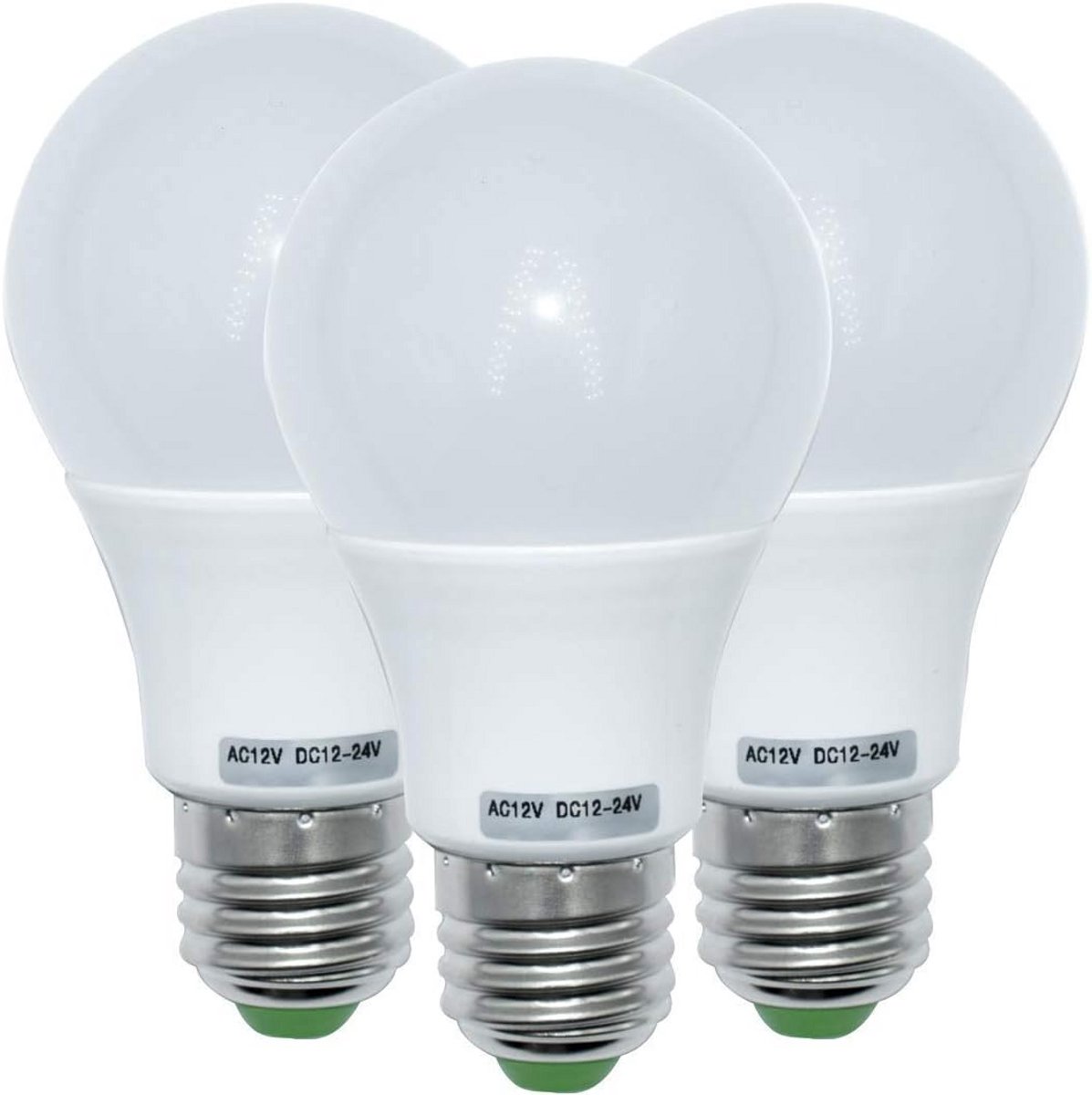 Set van 3 LED Gloeilampen E27 Grote Fitting Warm Wit Licht 3000K Energiebesparend