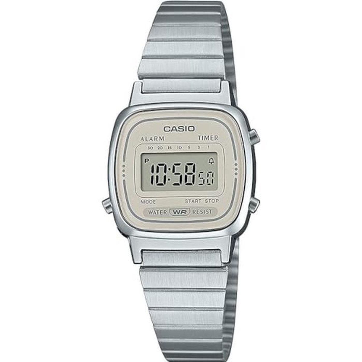 Zilverkleurig dames armbandhorloge