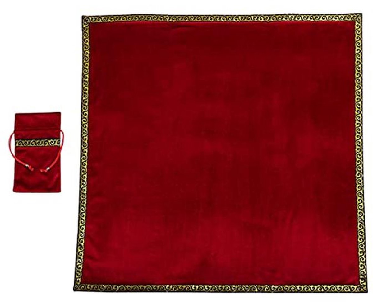 Tarot Tafelkleed voor Waarzeggerij en Wicca - Fluwelen Doek met Tarot Pouch