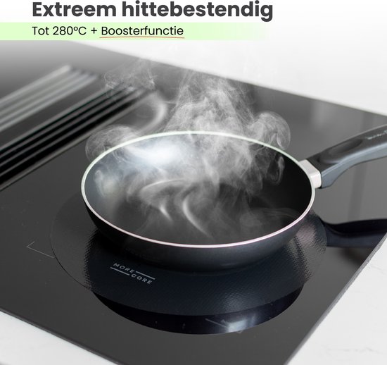 MoreCore Inductie Beschermer - Hittebestendig tot 280 ºC - Inductie Matjes Rond - Panbeschermers - Onderzetters Pannen - Afdekplaat voor Kookplaat - Inductie Mat - Inductiebeschermer - Inductie Afdekplaat - 6 Stuks