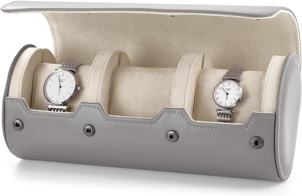 Luxe Horlogerolle voor 3 horloges | PU Leer Reisdoos Opbergbox