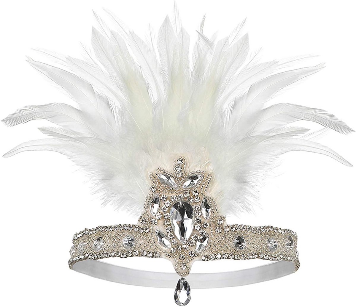 Jaren 20 Flapper Veer Hoofddeksel voor Vrouwen - Vintage Haaraccessoire voor Feestjes