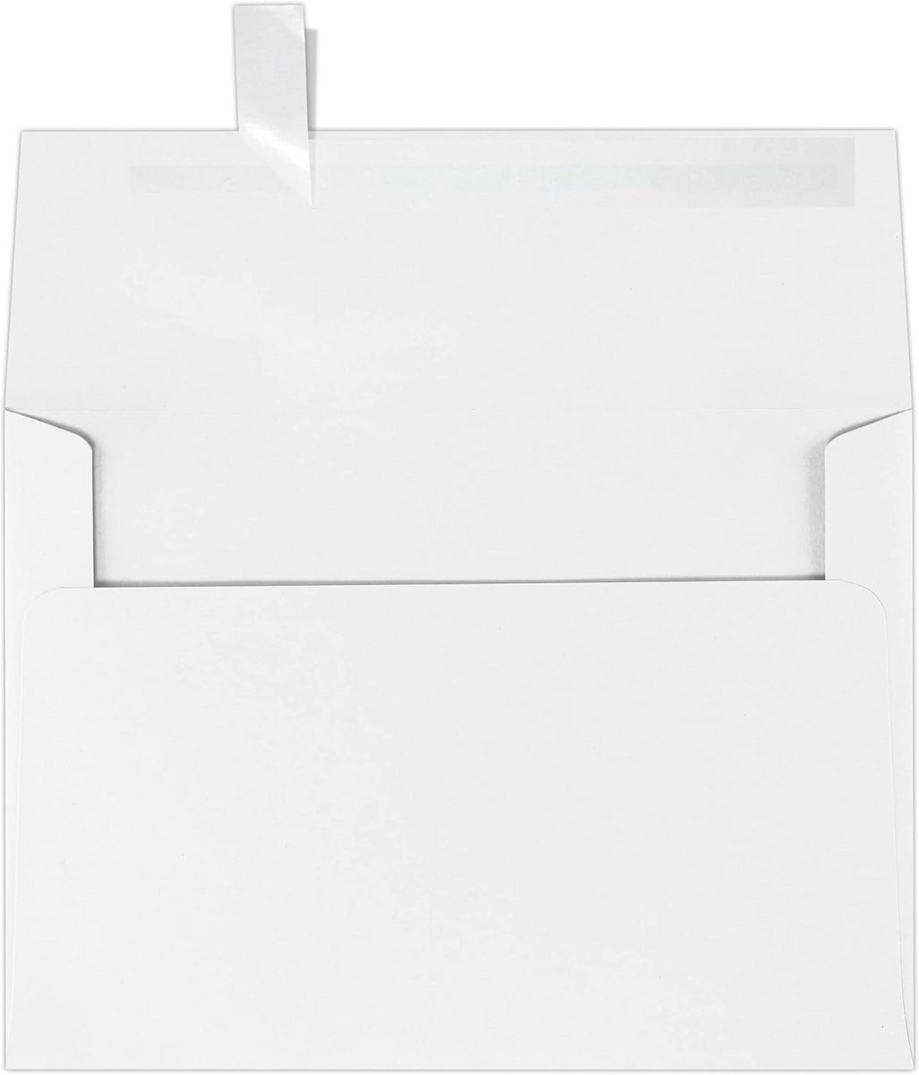 A7 Uitnodiging Enveloppen 5x7 - 80lb Helder Wit (50 Stuks) | Perfect voor Kaarten en Foto's | Printbaar