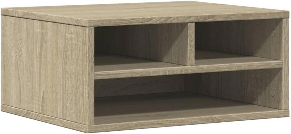 Printerkast van Houtsnijwerk 49x40x22.5cm - Bureau Organizer, Printerstand, Desk Organizer