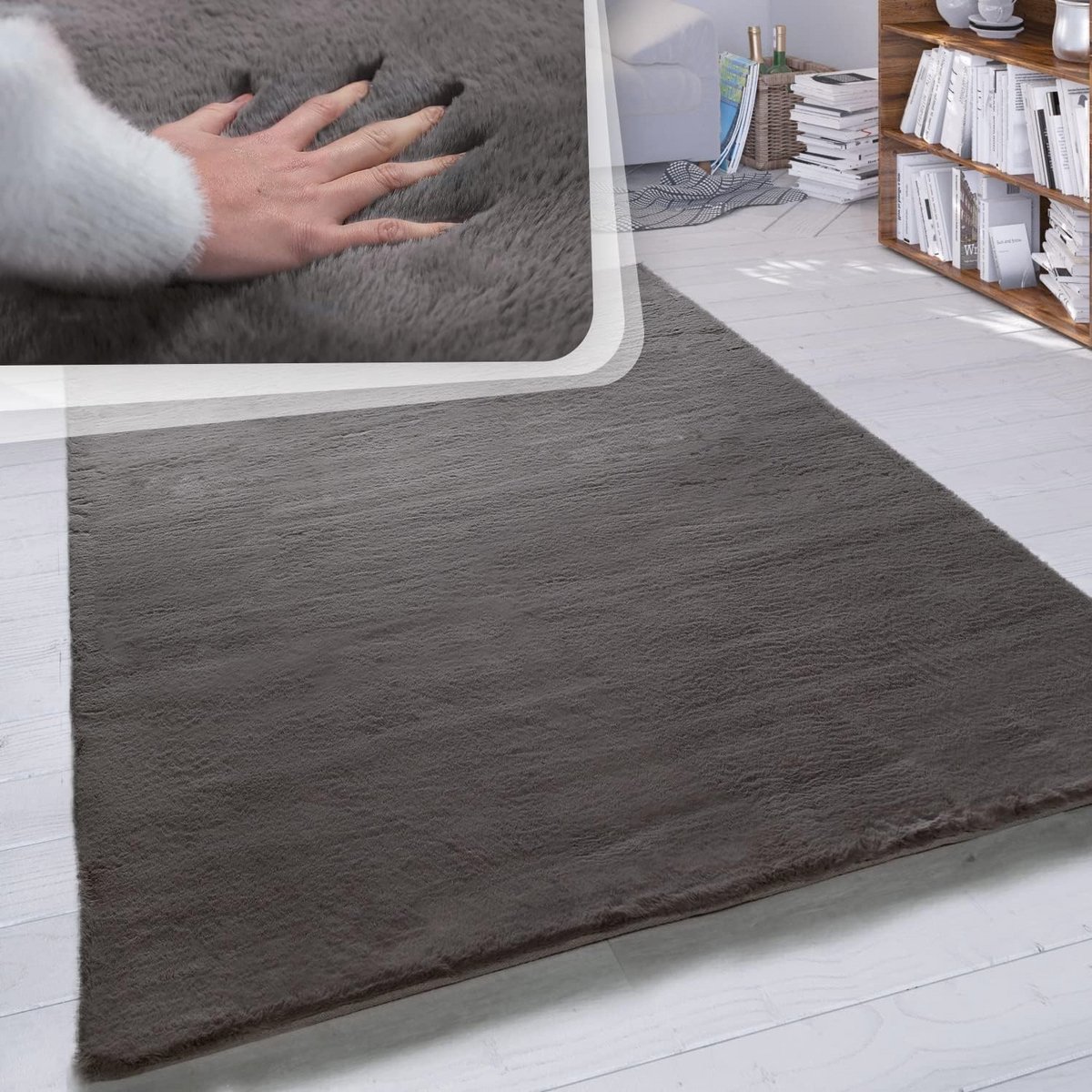 Hoogpolig vloerkleed voor woonkamer - ultra zacht en trendy in diverse kleuren