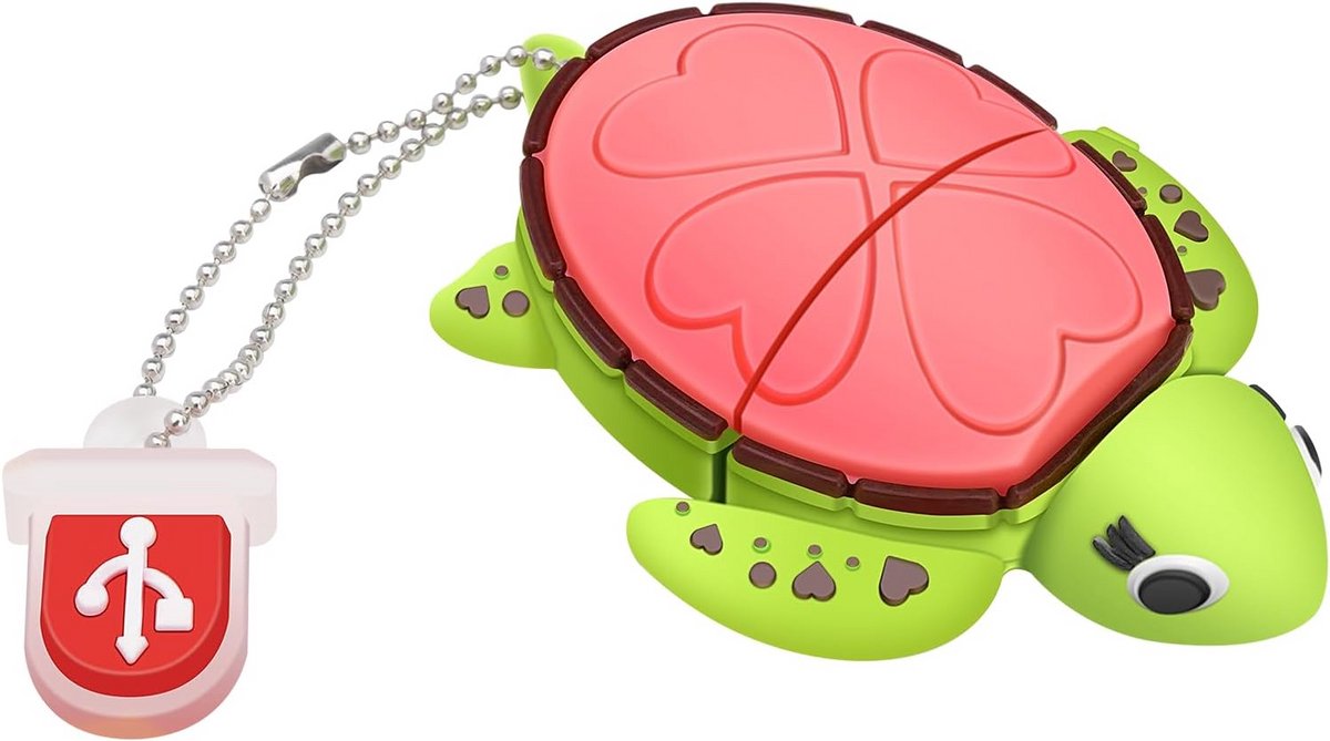 32GB USB Stick Roze Zeeschildpad Vorm Geheugenstick voor Opslag en Dataoverdracht