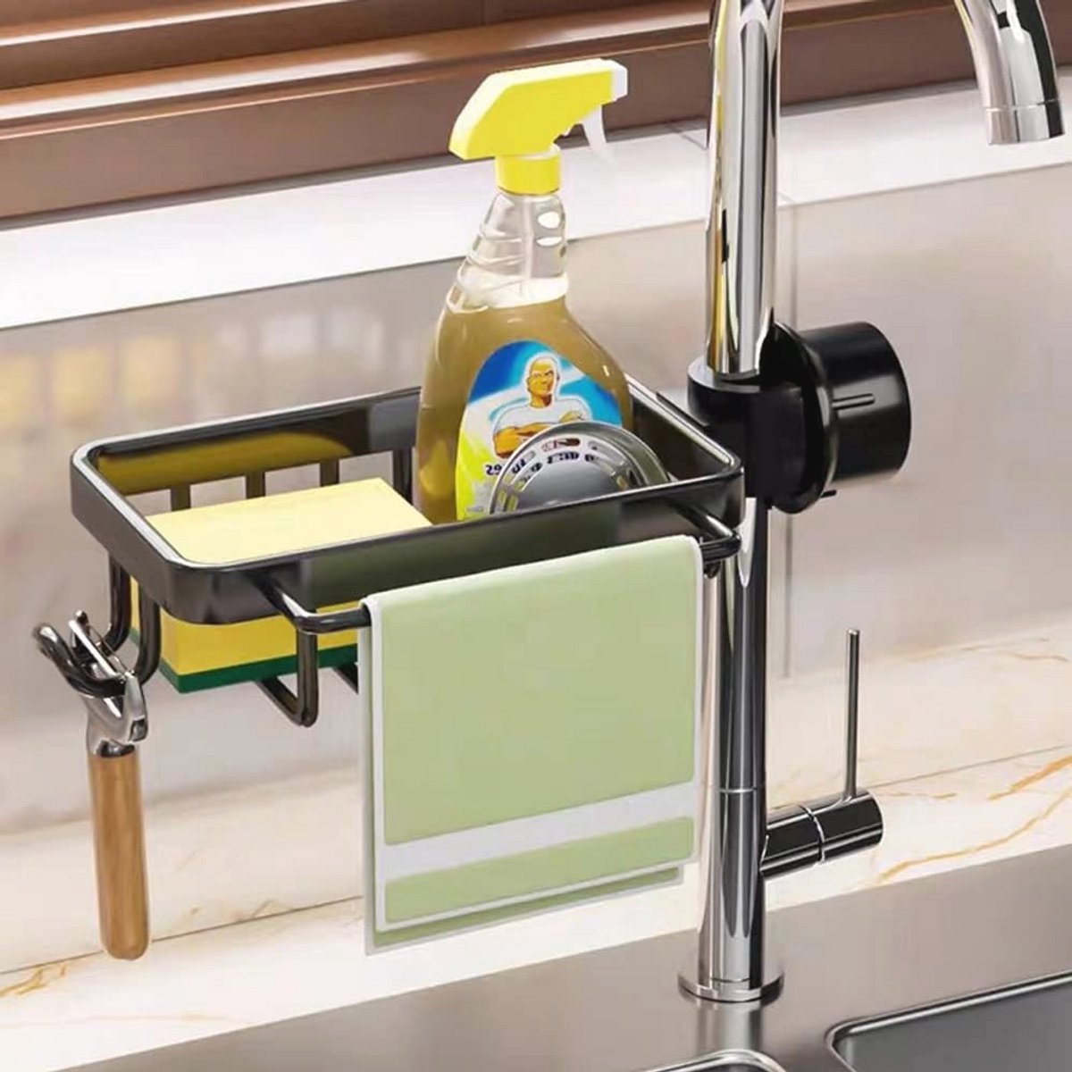 Keuken Organizer voor Vaatabsorber - Afneembaar en Boorvrij