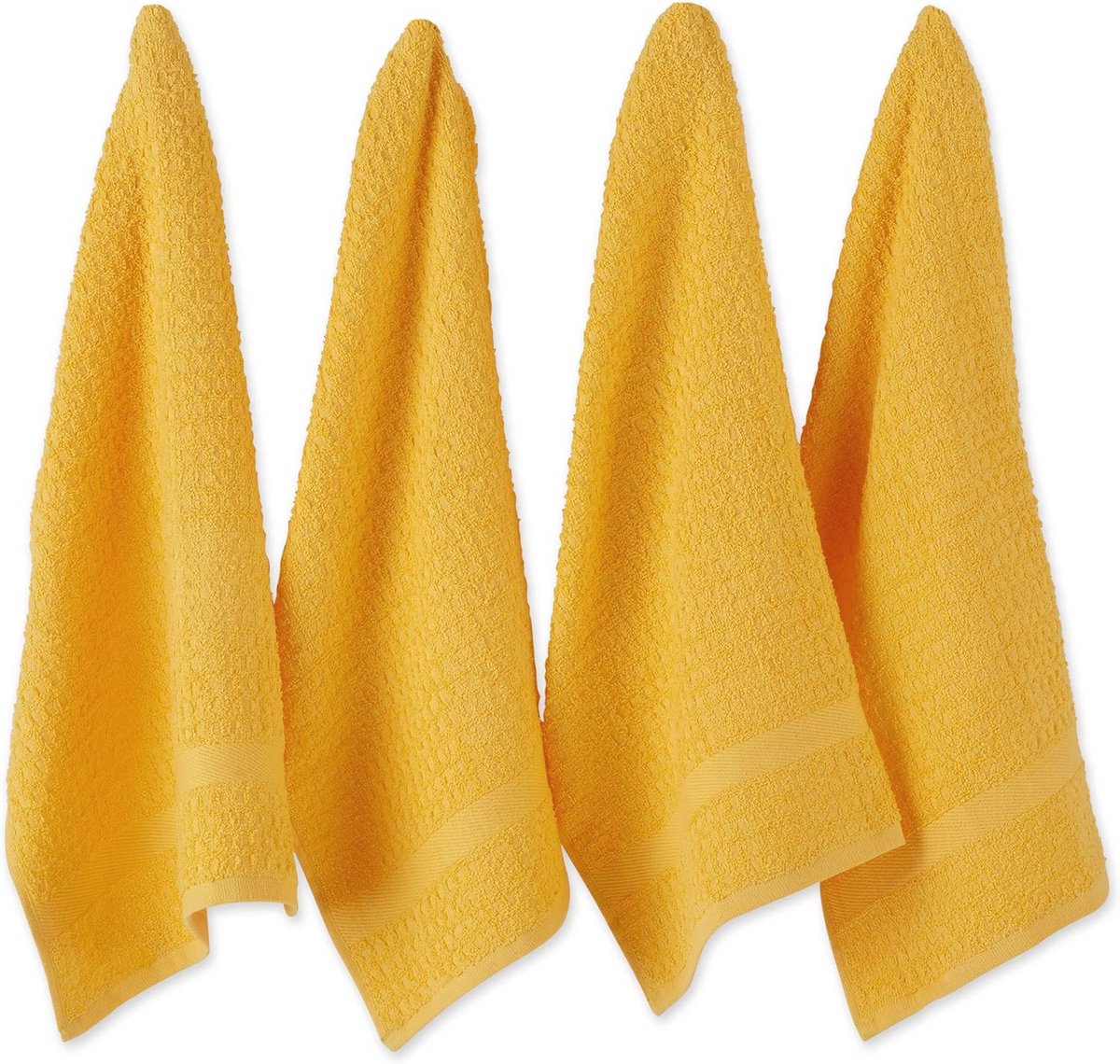 Katoenen Vaatdoek Set 15x26 - Geel - Wafelstructuur