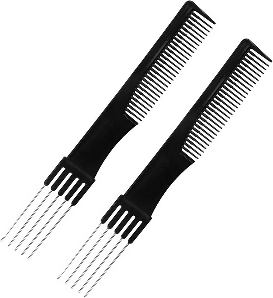 2 Packs Plagen Kammen voor Haarstyling - Metalen Pickkammen voor Vrouwen
