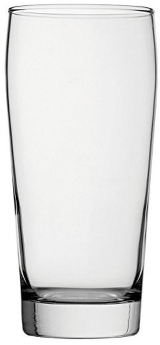Set van 12 stevige bierglazen met solide voet voor optimale schuimkraag