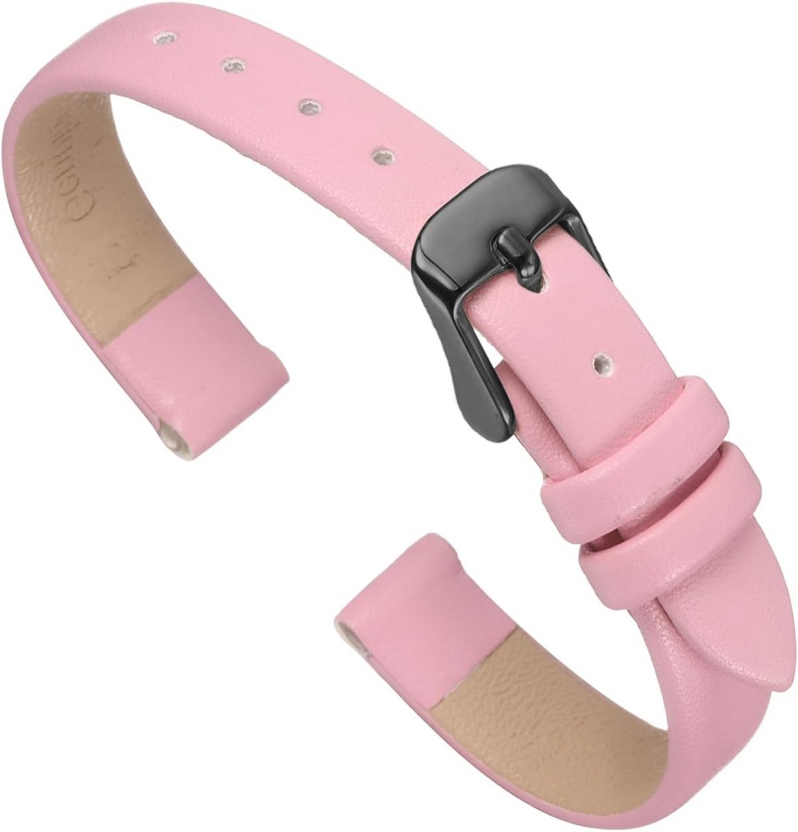 Elegante Platte Leren Horlogeband voor Smartwatch Heren Dames – Universele Pasvorm