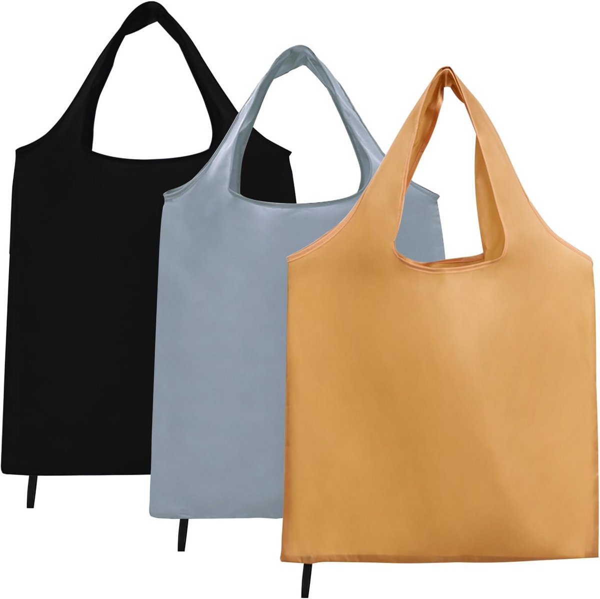 Set van 3 Grote Herbruikbare Opvouwbare Boodschappentassen - Waterdicht & Sterk