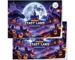 Griezelige Halloween Spelletjes voor Gezinnen - 50 Vellen Stad, Land, Rivier Quiz