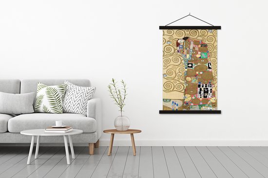 Affiche scolaire - El abrazo - Gustav Klimt - 120x180 cm - Lattes noires