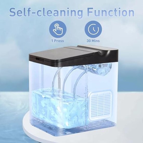 IJsblokjesmachine voor thuis met snelle productie, 1,5 l capaciteit en zelfreinigende functie van Merkloos — afbeelding 5