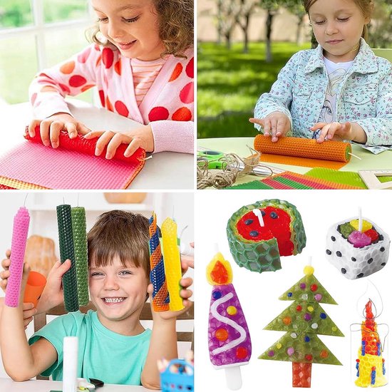 10 4 (10 cm) bijenwas spreukkaarsen set (5 zwart