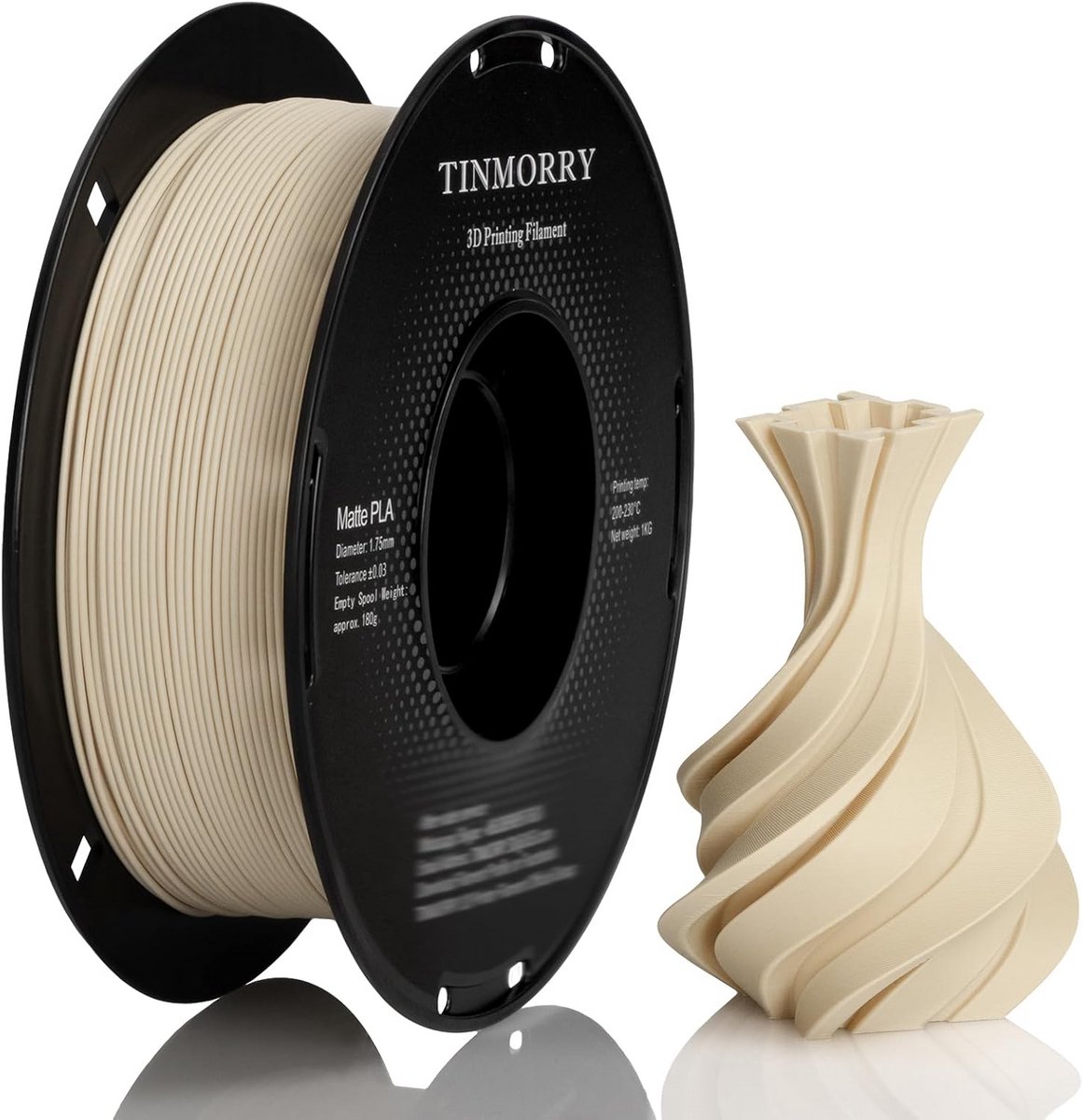 Matte PLA Filament 1.75 mm - 1 kg Spoel voor FDM 3D Printers